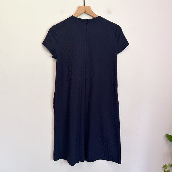 J. McLaughlin Mini Wave Bubble Jacquard Swing Dress Navy Size XS - Picture 7 of 8